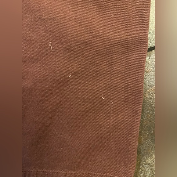 Twik by Simons Organic Cotton Wide‑Leg Brown Pants Y2K style Folk Fit Size 26 - Picture 9 of 9